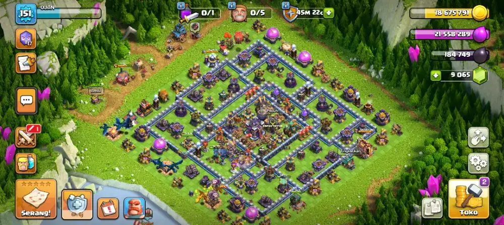 Akun COC Town Hall 15 Aman 100%