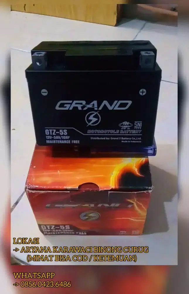 AKI MOTOR MERK GRAND GTZ5S (BARU)