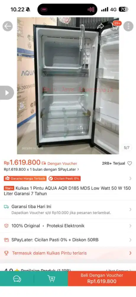 KULKAS GARANSI DIPAKE 4 BULAN SEPERTI BARU