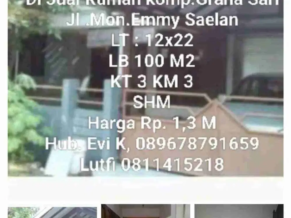 Dijual Rumah 1 lantai di Graha Asri, Jl. Monumen Emmy Saelan Makassar