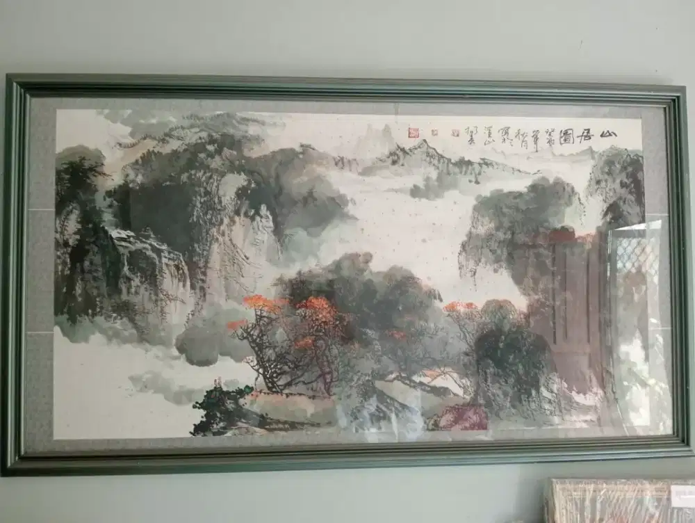 Lukisan Antik Bingkai kayu