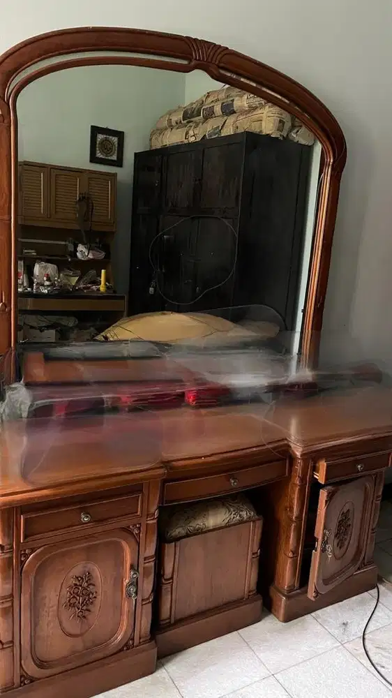 Jual Cepat Set Meja Rias Jati Lama