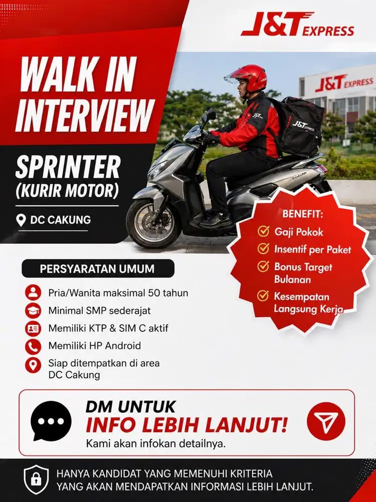 Dibutuhkan segera Lowongan pekerjaan loker kurir