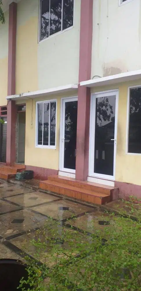 Pasang Partisi 2 Muka Gypsum + Kusen Jendele Pintu ALUMUNIUM ALUMINIUM
