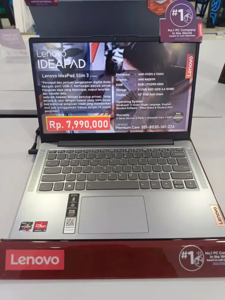 Kredit laptop Lenovo Ideapad slim 3 LP1286 RYZEN 3 tanpa DP dan ADM