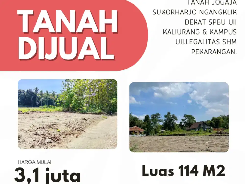 Tanah Yogyakarta sleman Area timur Jl kaliurang km14