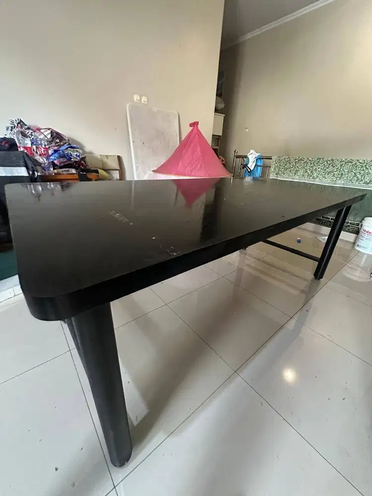 MEJA BESI HITAM MULTIFUNGSI