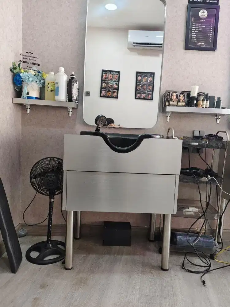 2 pcs Meja washbak barber buat cuci rambut