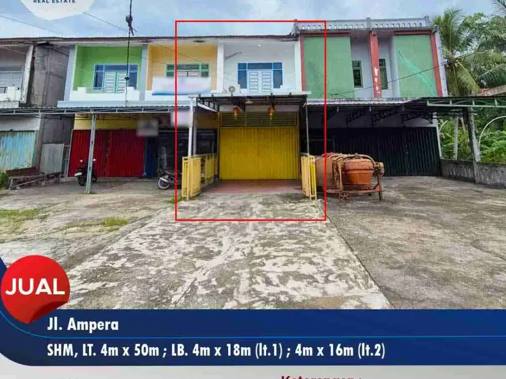 Dijual ruko 2lt Jl. Ampera - Halaman luas dan siap pakai