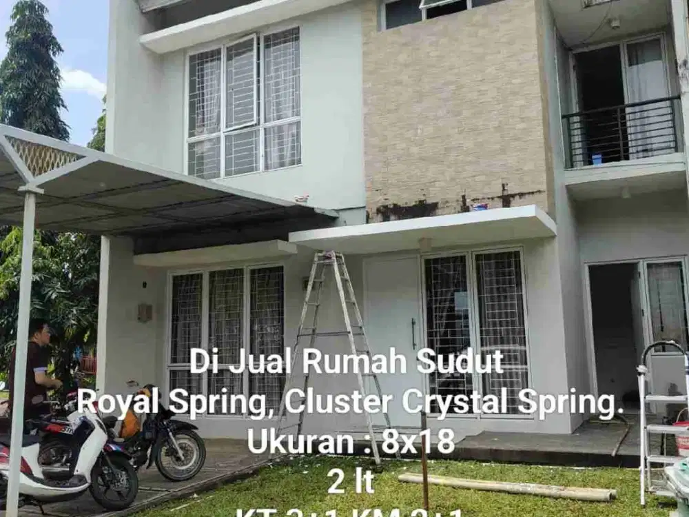 Dijual Rumah 2 lantai di Perum. Royal Spring Cluster Crystal Spring Hertasning Baru Makassar