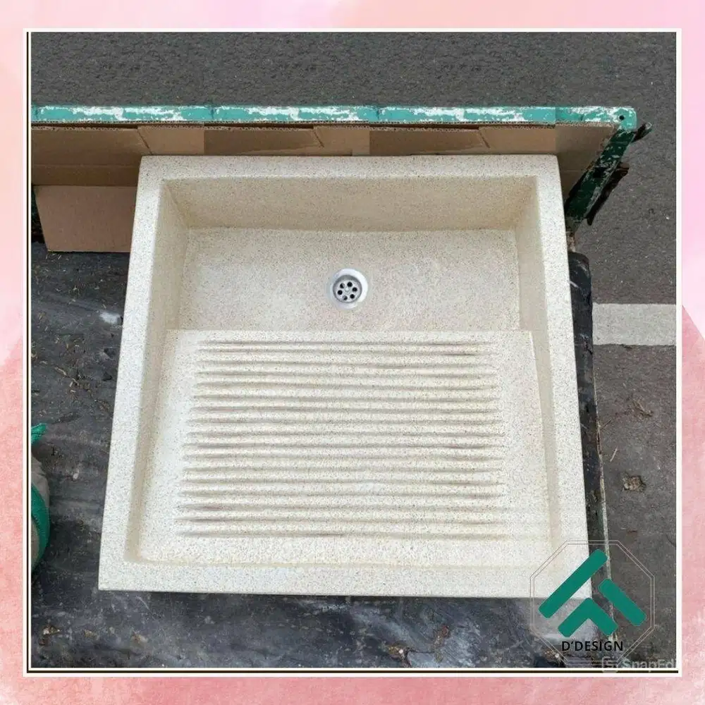 Wastafel teraso cuci laundry. Wastafel penggilasan teraso unik