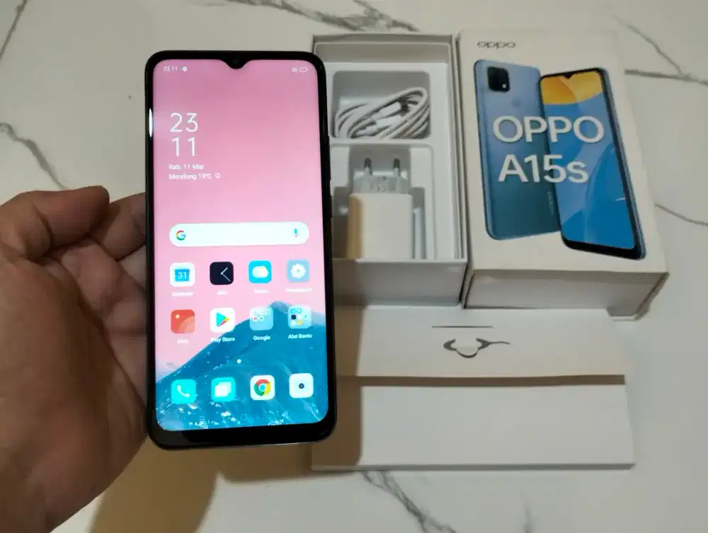 BUTUH UANG OPPO A15S RAM 6GB / 128GB 4G LTE Duos 6,52in Finger Mulus