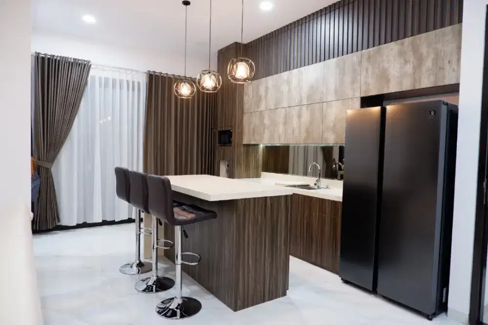 JASA PRODUKSI INTERIOR LEMARI KITCHEN SET  TERBAIK