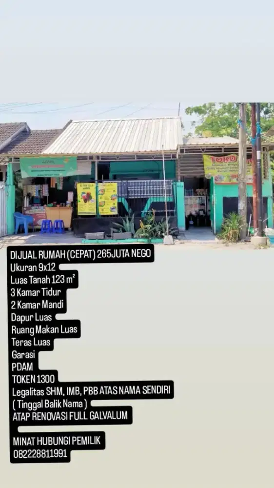 Dijual Rumah plus Perabotan CEPAT dan MURAH