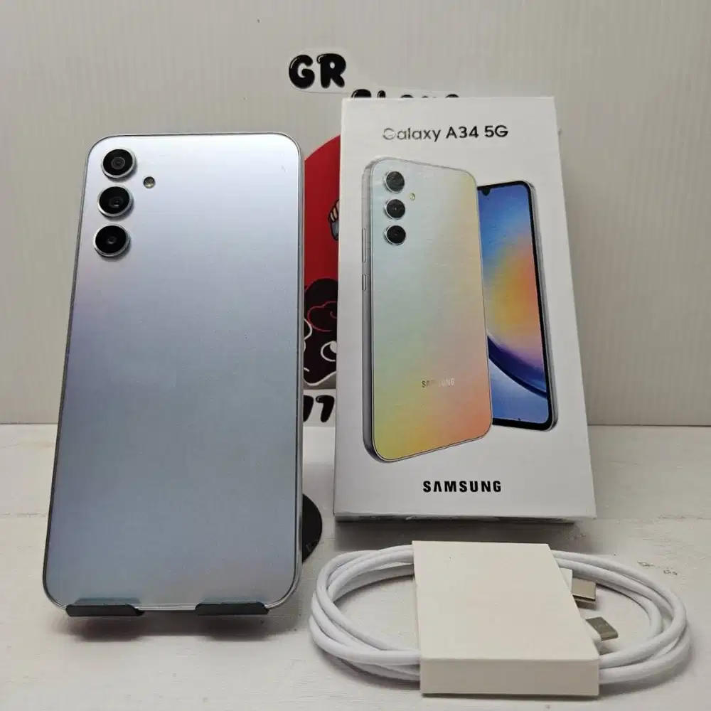 Samsung Galaxy A34 Silver 8/256 Fullset No Minus