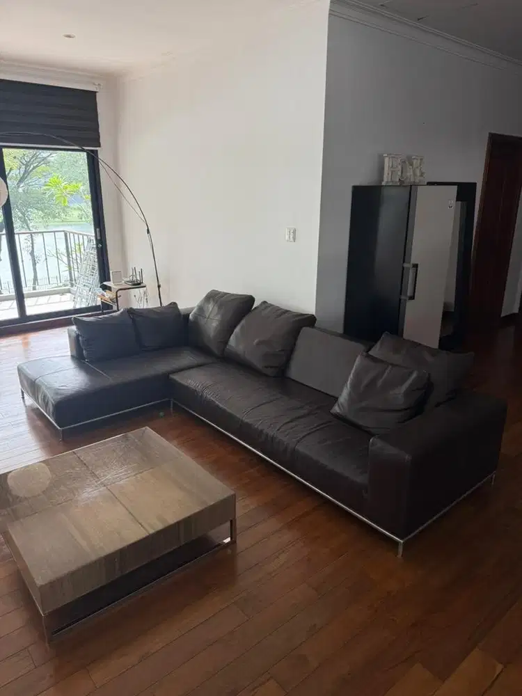 Sofa L Shape Brand Camerich Full Leather Genuine ( Kulit Sapi )