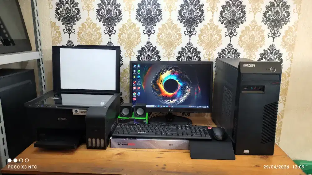 PC CORE I7 (8/128+1000GB) LED 19 INC, EPSON L3110 PRINT, SCAN, COPY