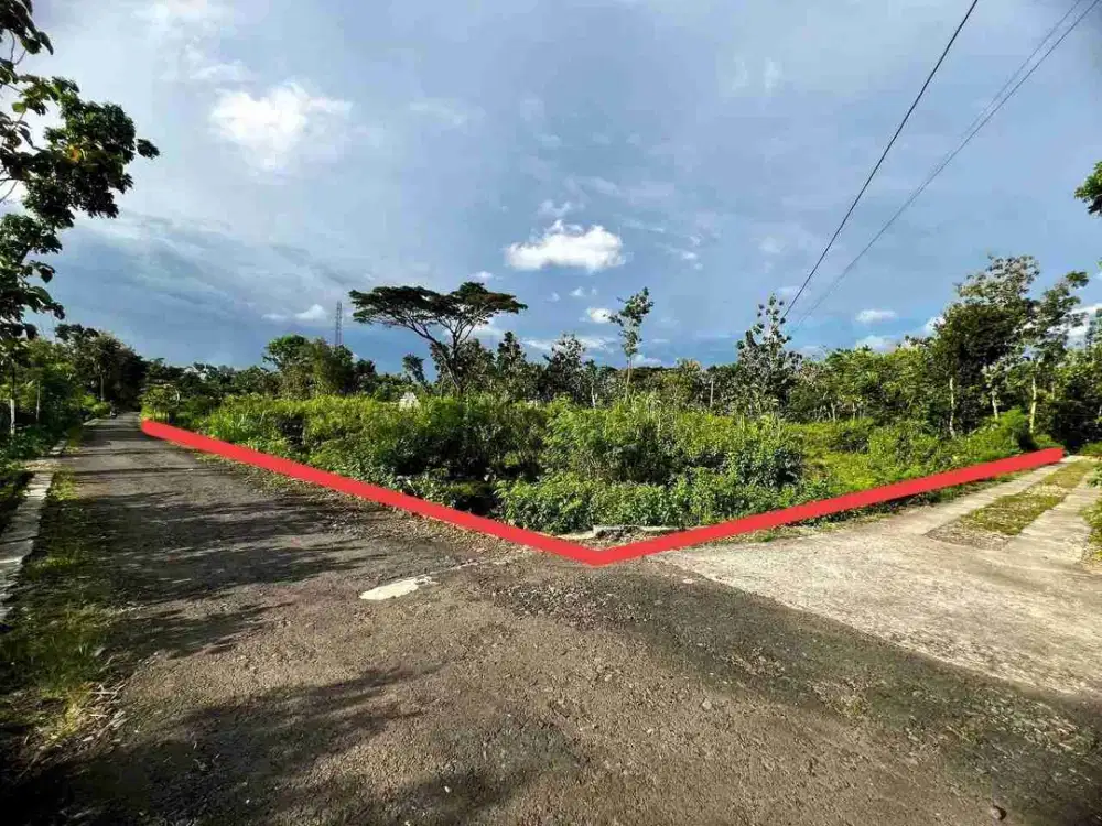 TURUN HARGA dijual tanah strategis mangku jalan raya di Bejiharjo Gunungkidul