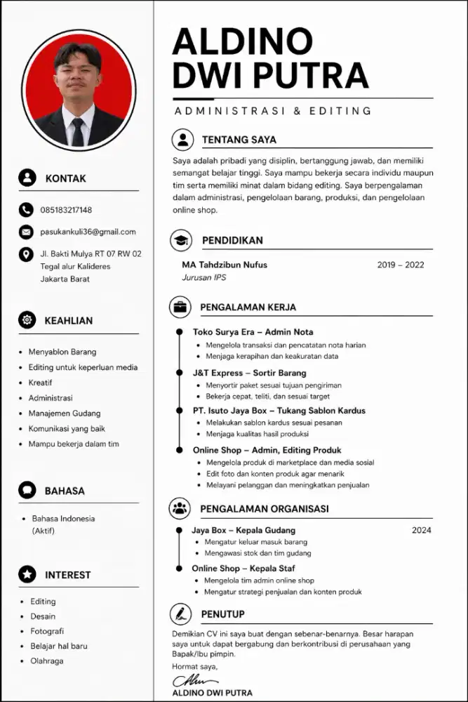 Butuh Pekerjaan secepatnya