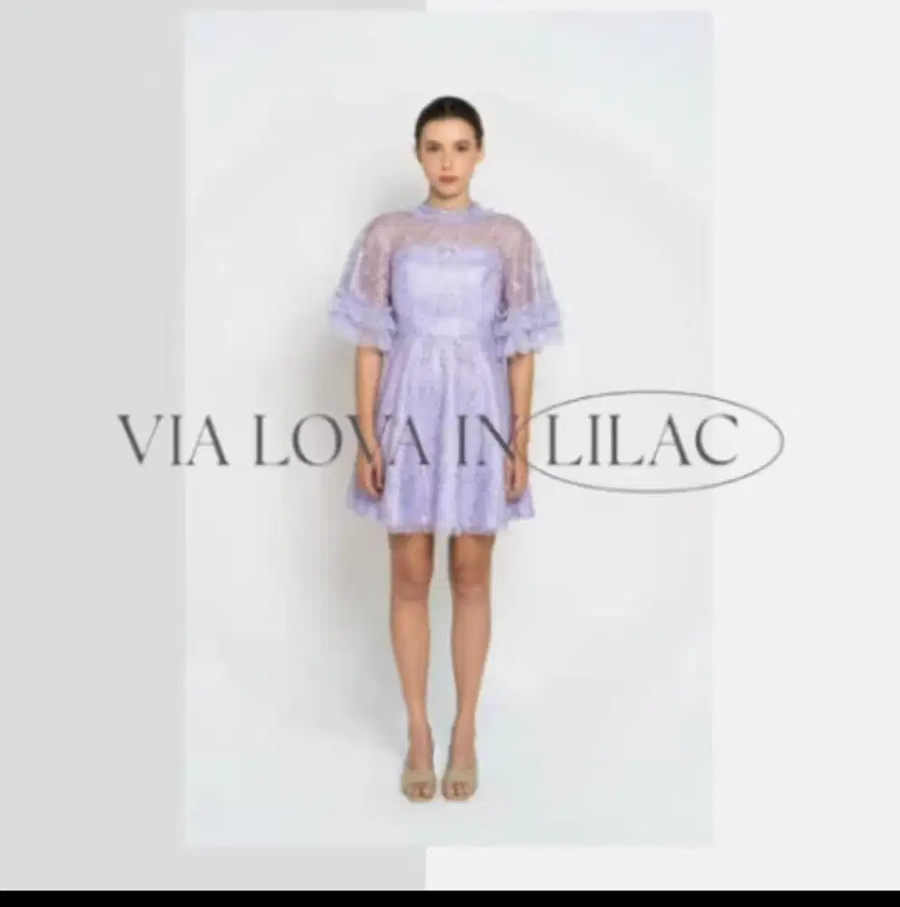 Dress party mark pink sugar. Bahan prenium