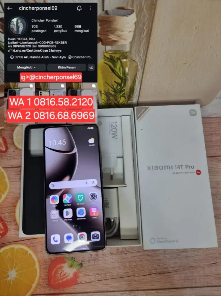 Jual hp bekas Xiaomi 14T pro 12/512 LIKENEW istimewa grns aktid