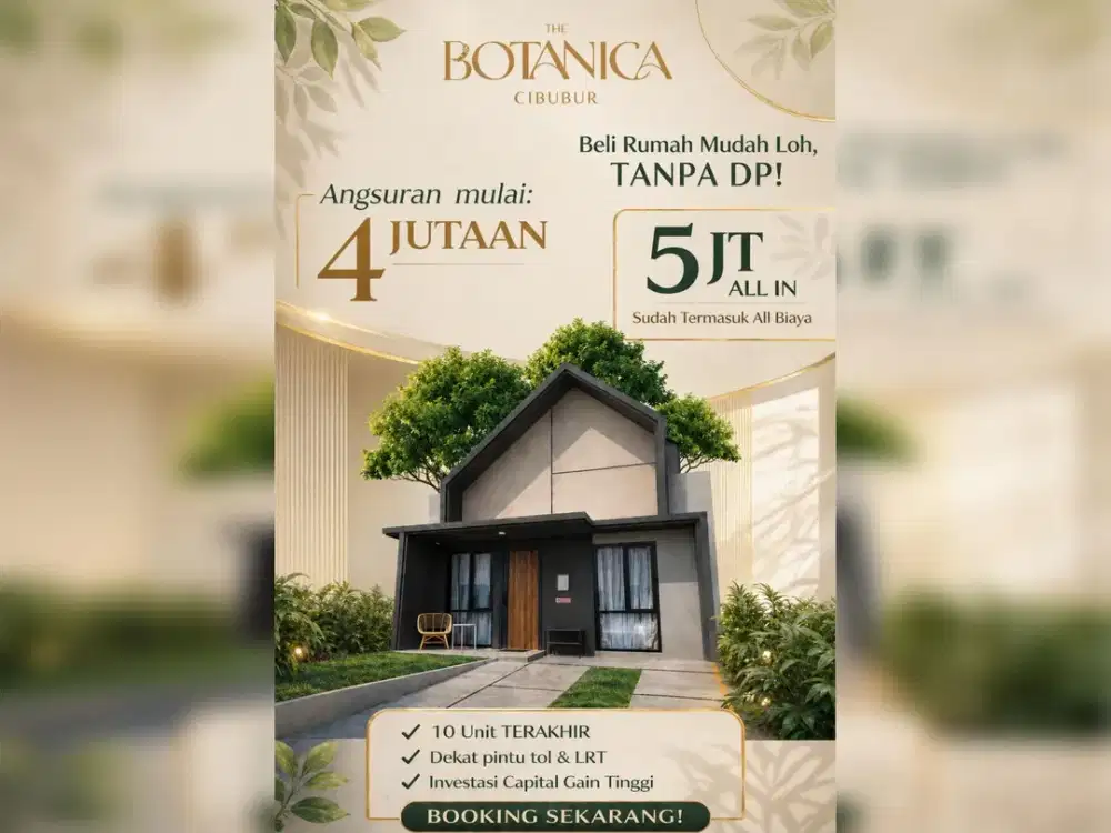 Rumah Bebas Banjir Cileungsi 4 Jutaan/Bulan – Tanpa DP, Langsung Huni!