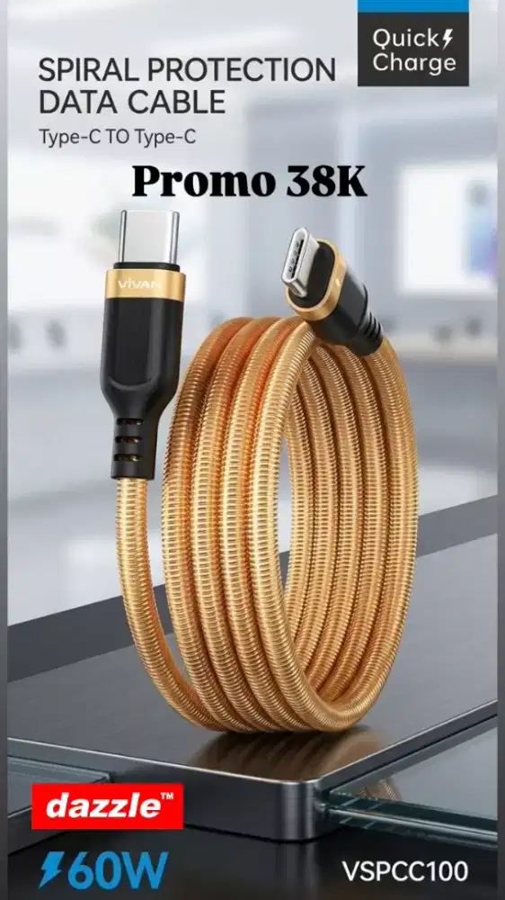 Kabel data Vivan vspcc100 c to c 60 watt1m golden