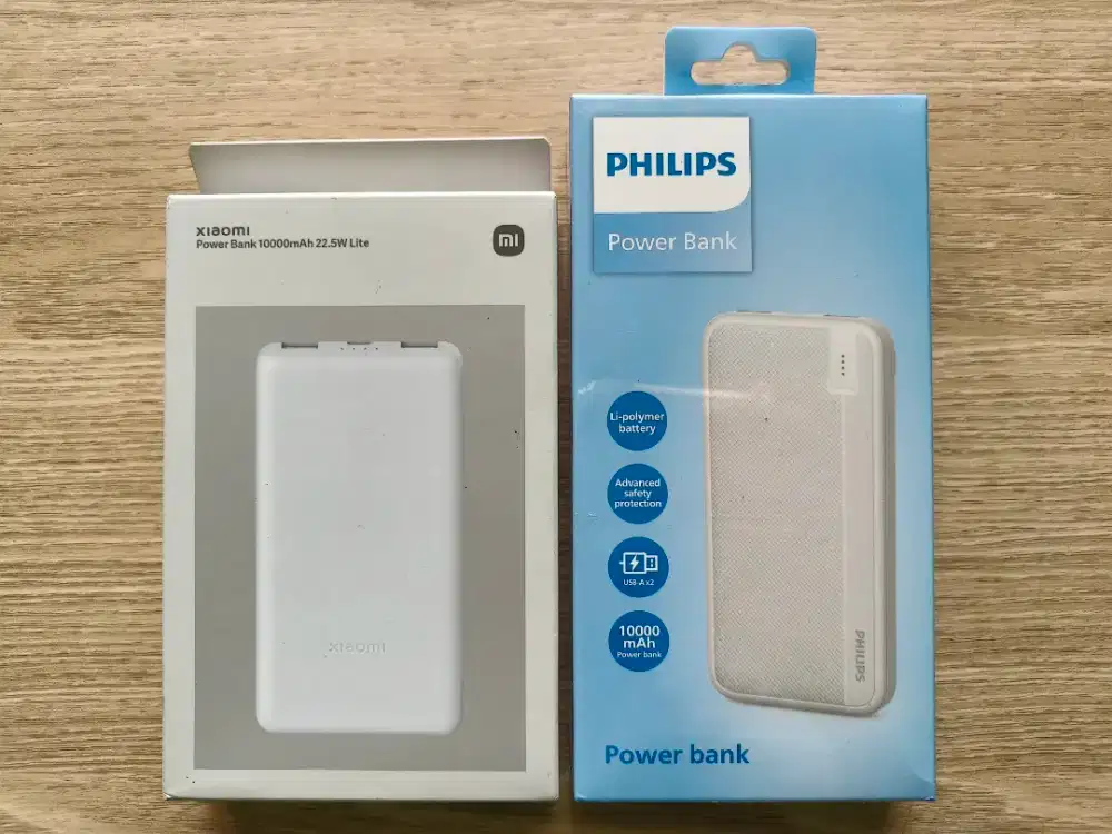 powerbank xiaomi & philips10000mah garansi resmi