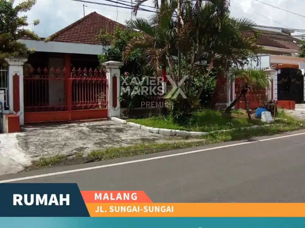 Dijual Rumah Hitung Tanah Akses Mudah di Jl Sungai-sungai Malang