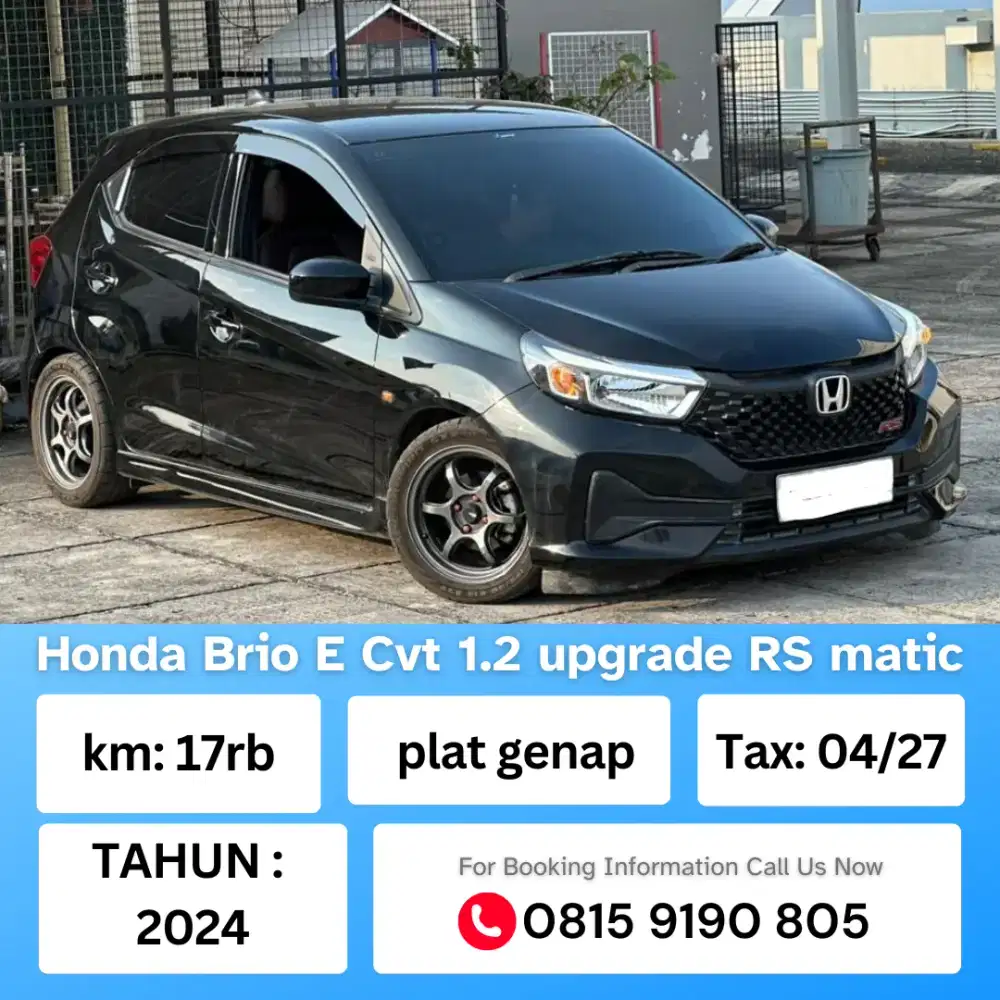 Honda Brio Satya E 1.2 cvt matic tahun 2024 Hitam