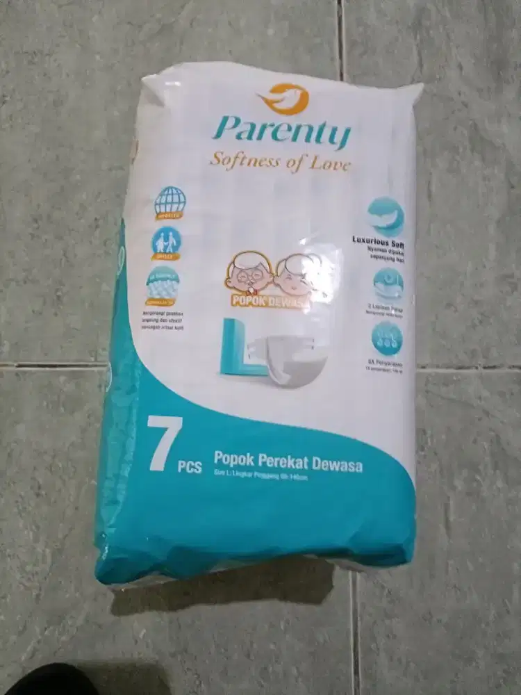 PARENTY POPOK PAMPERS DEWASA ORANG TUA TYPE PEREKAT UK L ISI 7 ADULT