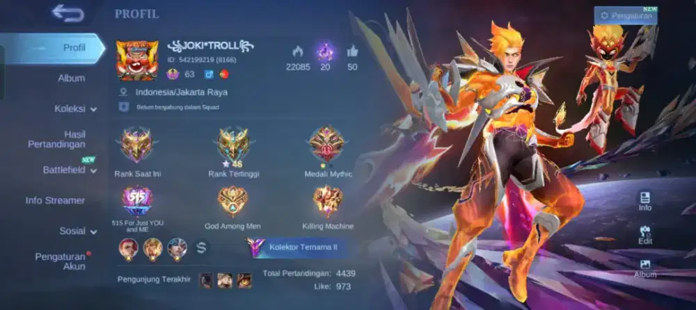 DIJUAL AKUN ML (MOBILE LEGENDS)