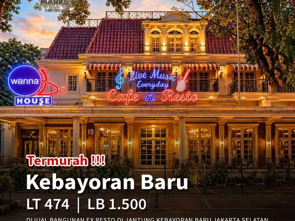 TURUN HARGA DIJUAL GEDUNG KOMERSIAL DI JL. AHMAD DAHLAN KRAMAT PELA KEBAYORAN BARU JAKARTA SELATAN