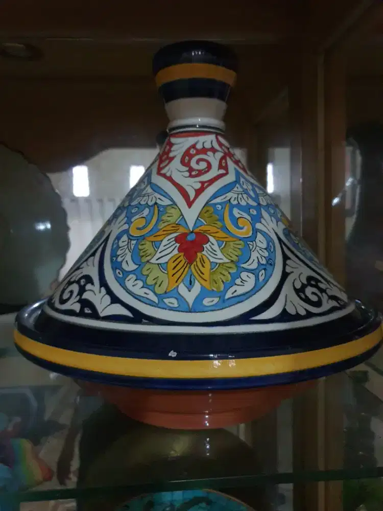 Dijual tagine maroko keramik lukis tangan