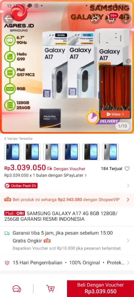 Jual samsung a17
