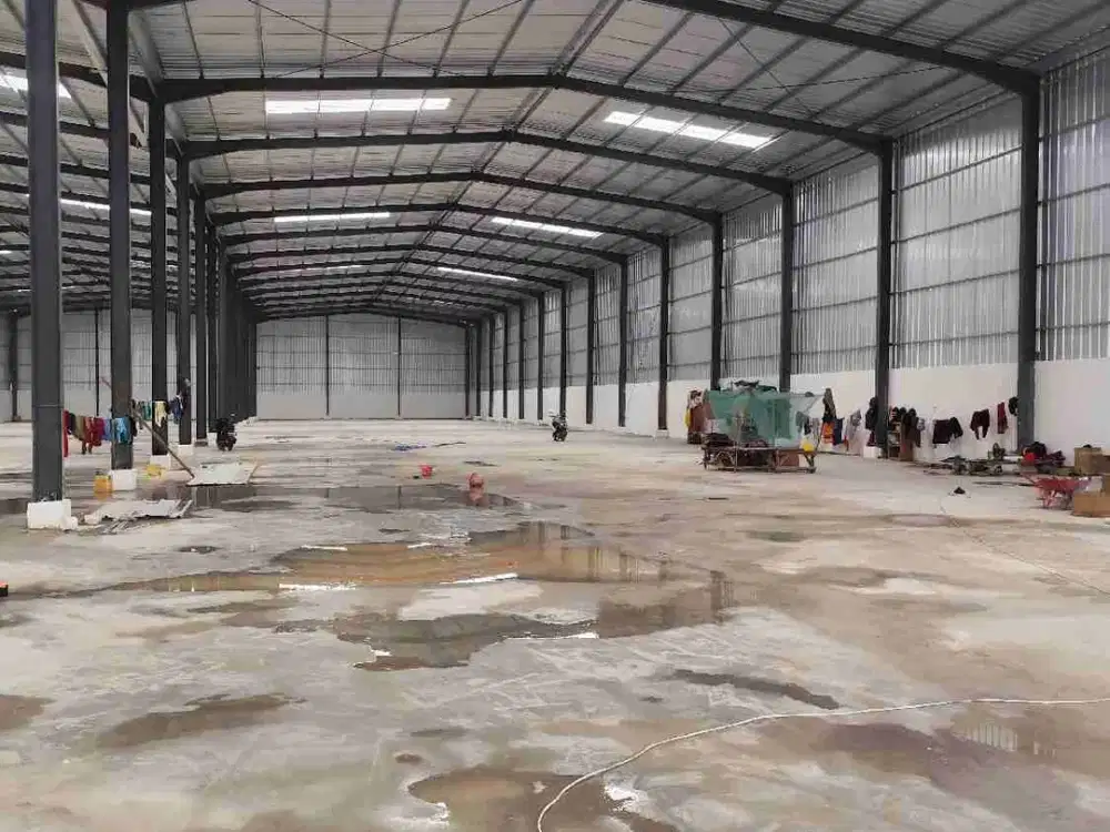 disewakan gudang besar baru siap pakai tersedia loading dock dekat exit tol BSD legok