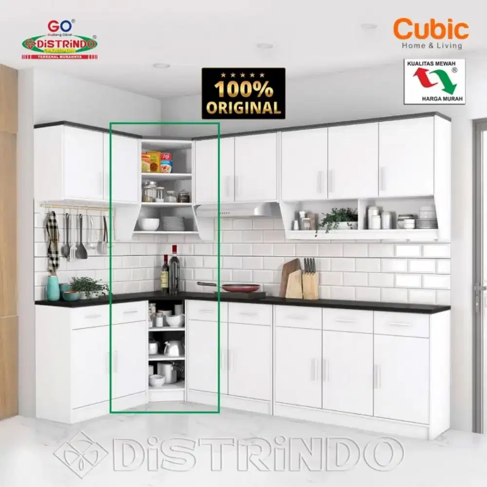 Kitchen Set Sudut Atas / Rak Dapur Dinding