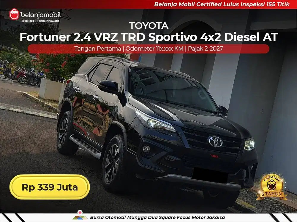[ GARANSI 5TH ] Toyota Fortuner 2.4 VRZ TRD Sportivo Diesel 2018 2019