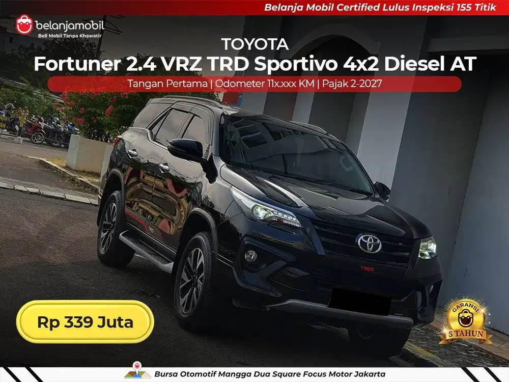 [ GARANSI 5TH ] Toyota Fortuner 2.4 VRZ TRD Sportivo Diesel 2018 2019