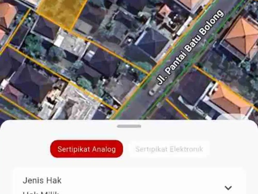 TANAH CANGGU PANTAI BATU BOLONG DEKAT PANTAI