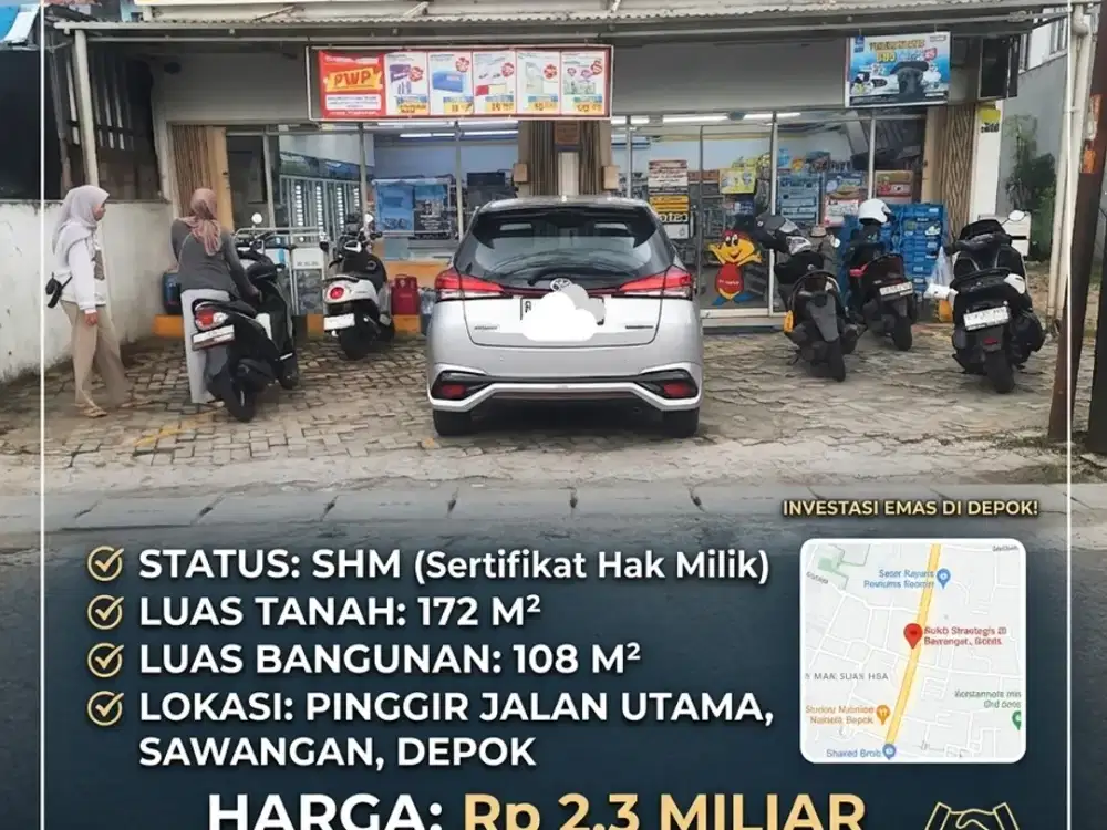 Ruko Siap Pakai di Depok, Ruko Sawangan Ini Solusinya! Di Jual cepat BU