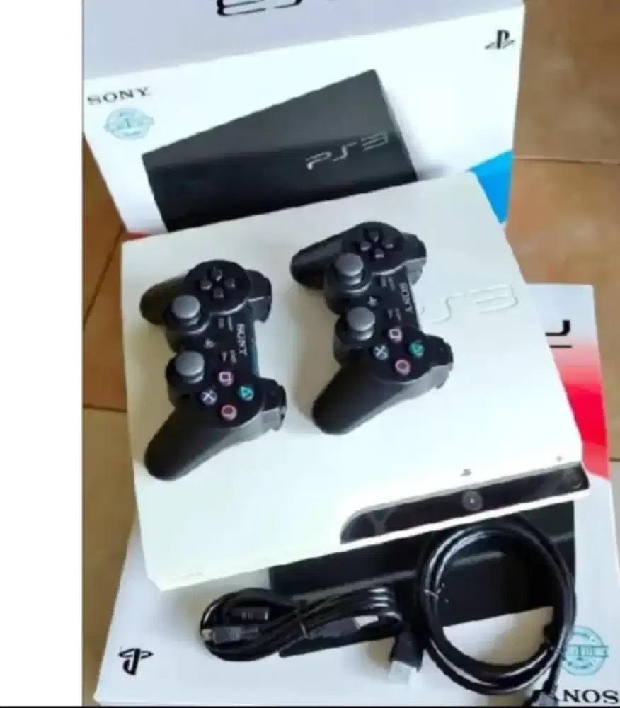 PS3 Slim Hardisk 500GB Full Game + 3 Stik