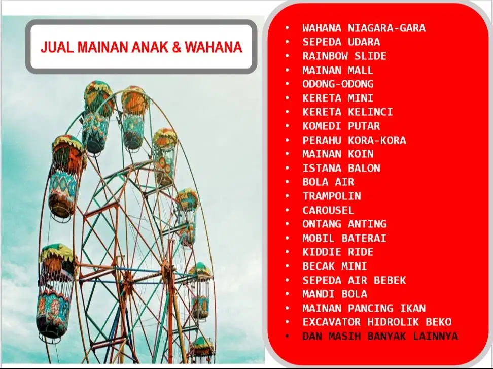 Jual Mainan Anak Odong-odong, Kereta Mini, Mainan Mall, Mainan Wahana