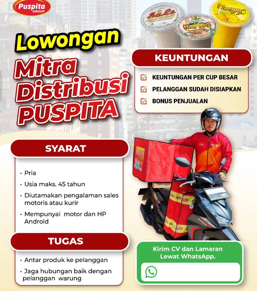 DIBUTUHKAN MITRA DISTRIBUSI BEKASI