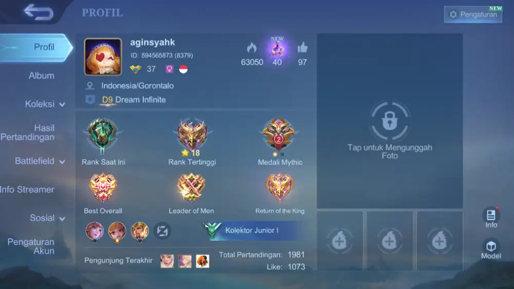 Jual Akun Mobile Legends