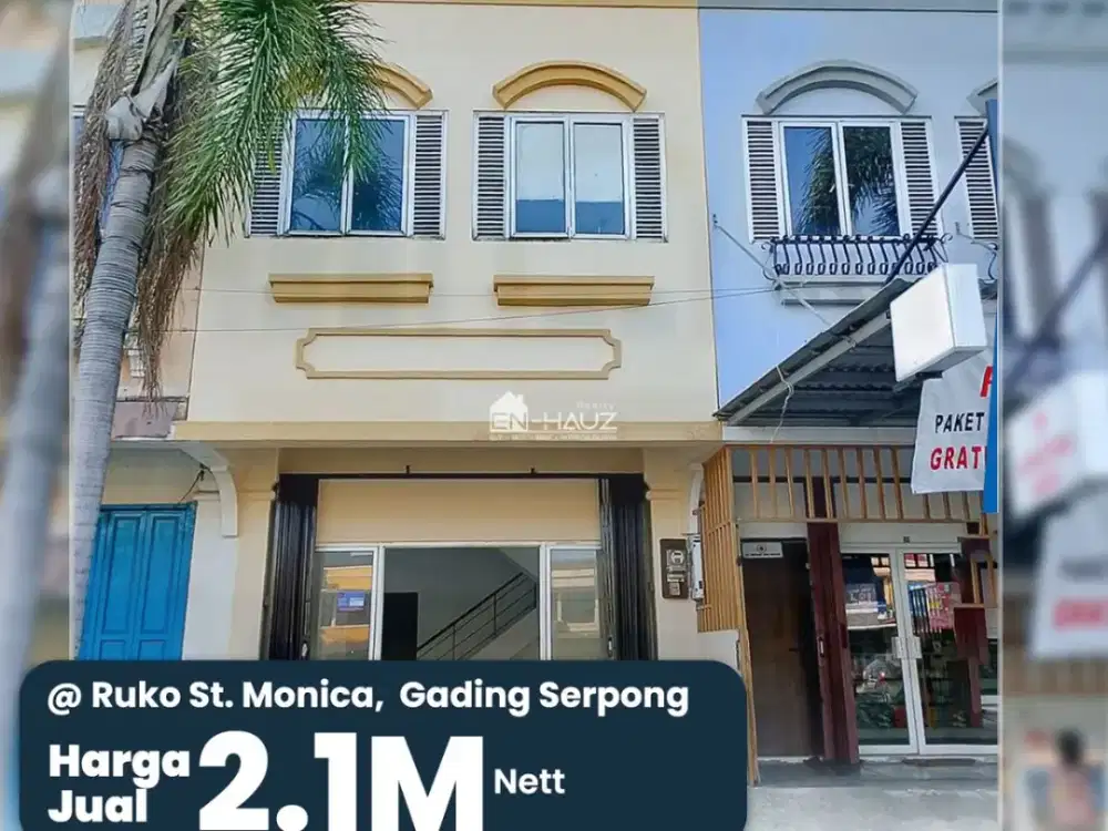 (MC) DI JUAL RUKO SANTA MONICA, GADING SERPONG