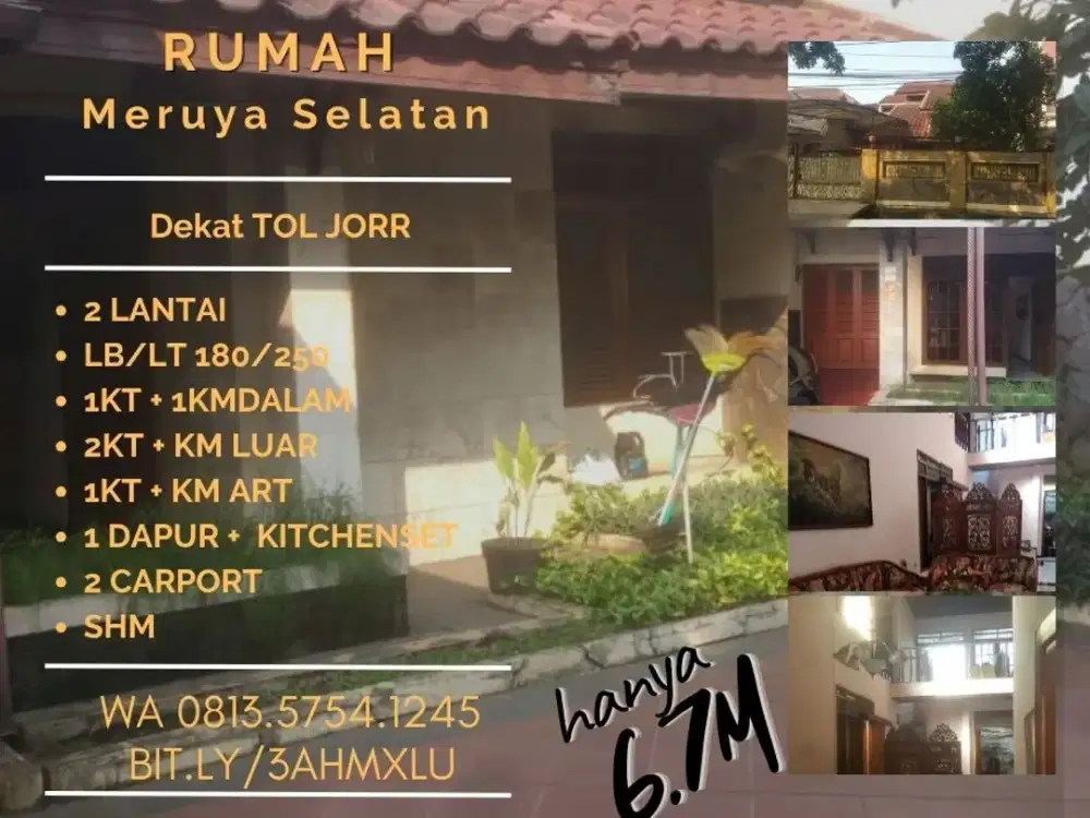 Rumah dijual jalan poros menara kawasan mercubuana meruya-sel Tol JORR2