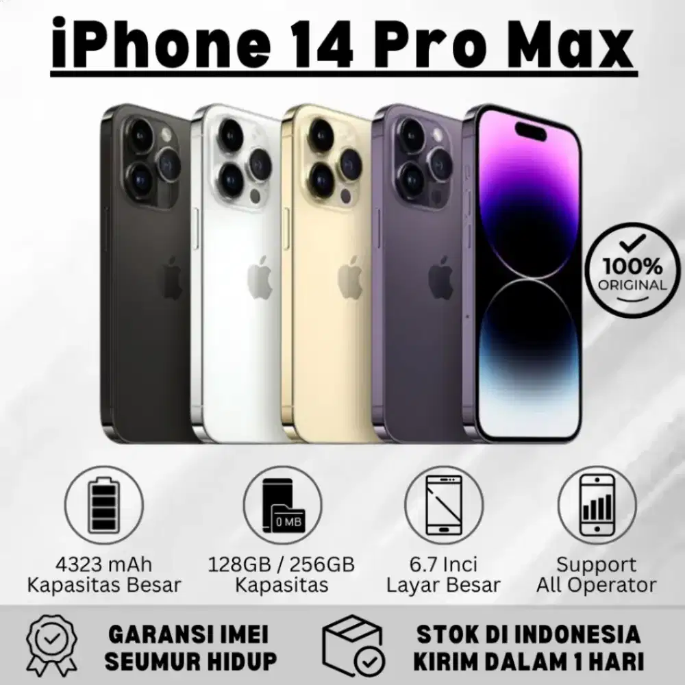 iPhone 14 Pro Max 100% Original iBox Beacukai IMEI Permanen |