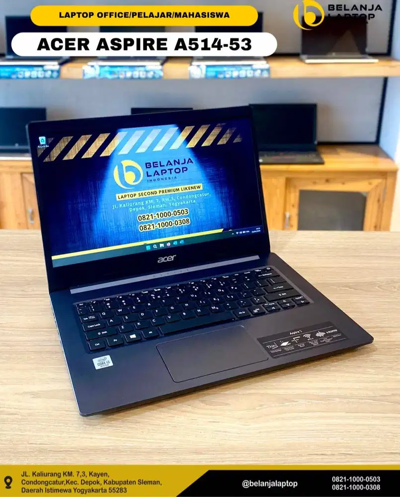 ACER ASPIRE A514-53 I3-1005G1/8GB/1TB HDD/128GB SSD/TERMURAH!!