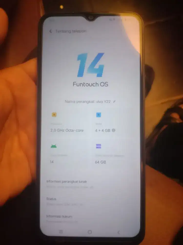 HP Vivo Y22 No Minus